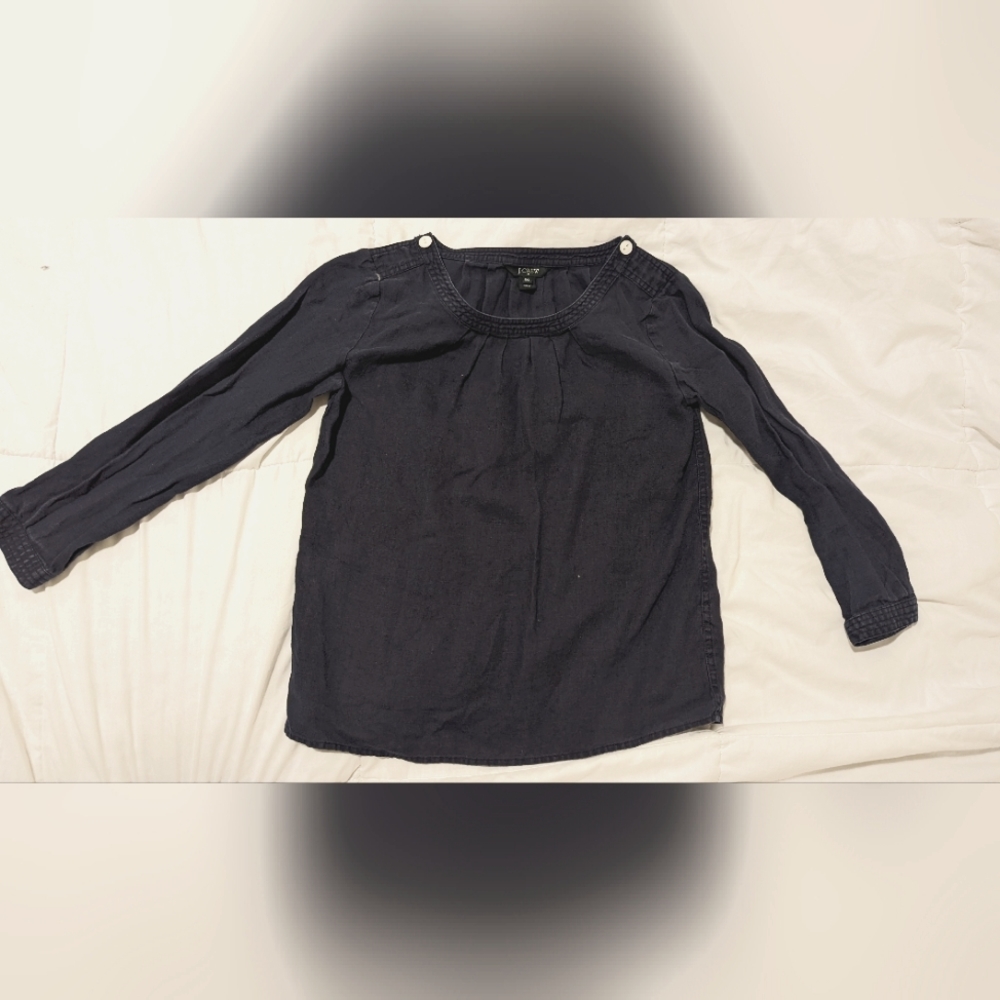 J. Crew XXS 3/4 dark blue sleeve shirt